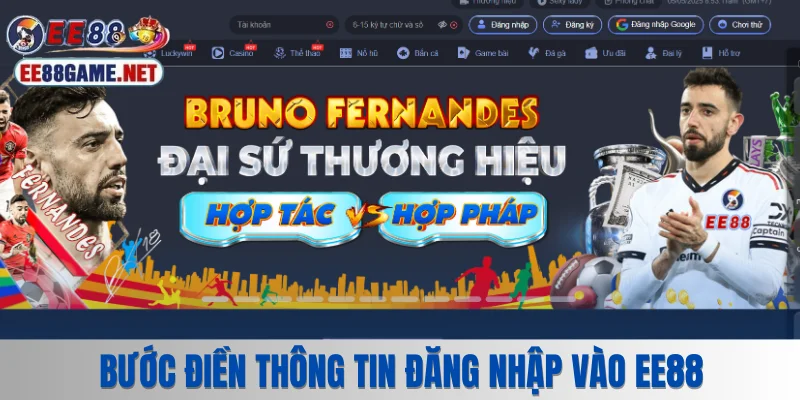 Bước điền thông tin đăng nhập vào biểu mẫu