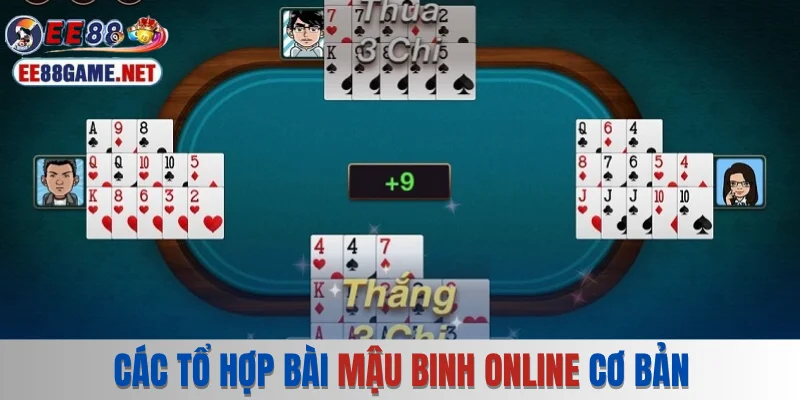 Các tổ hợp bài Mậu Binh online cơ bản