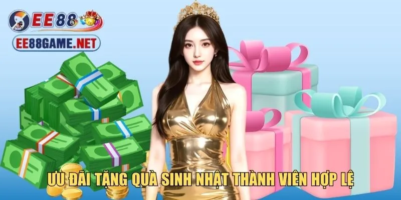 Ưu đãi tặng quà sinh nhật thành viên hợp lệ